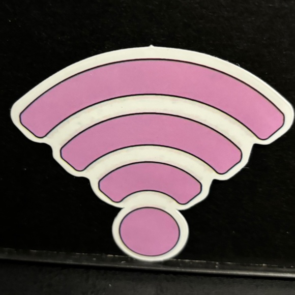 PINK WIFI LOGO STICKER - Picture 1 of 1
